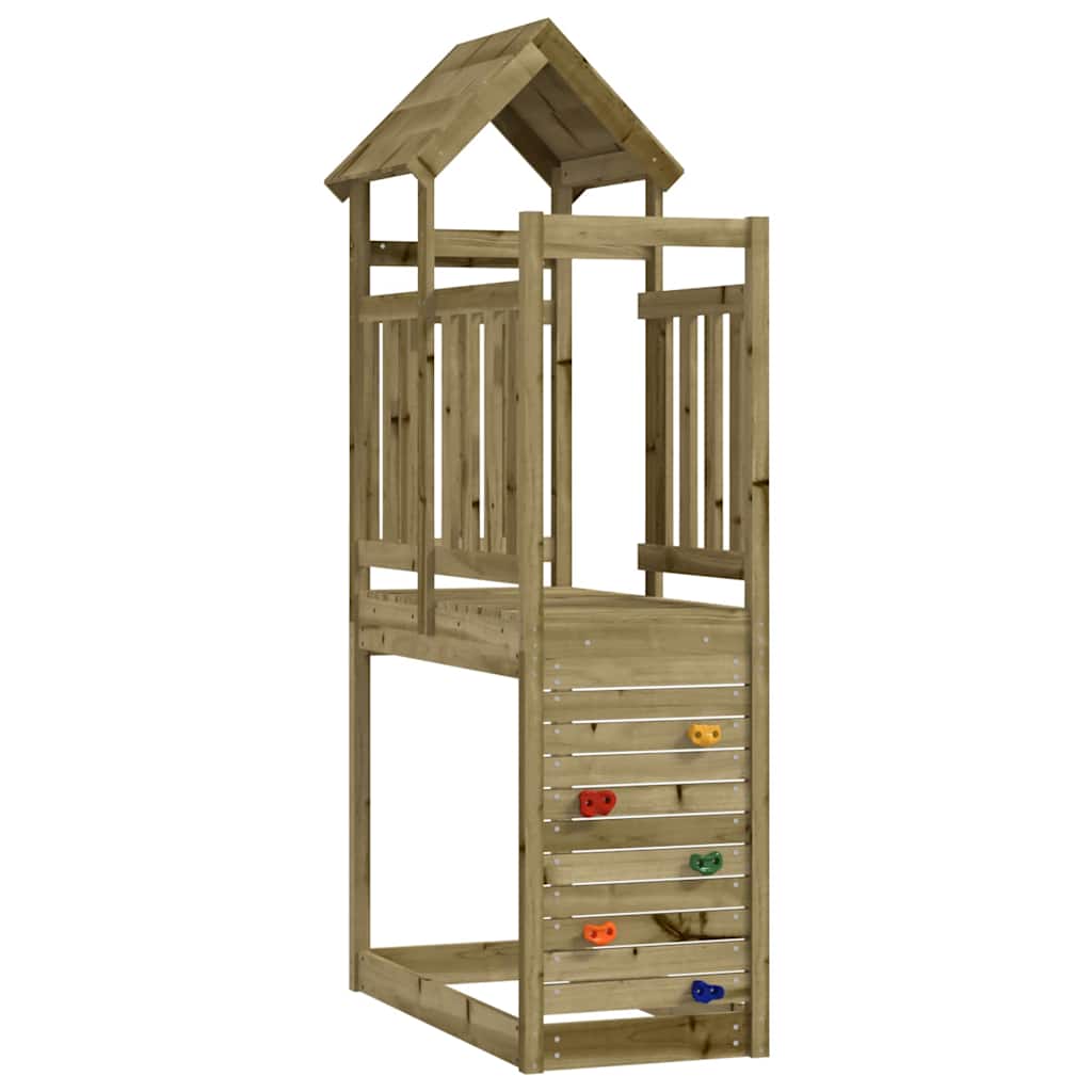 Tour de jeu Vidaxx avec mur d'escalade 53x110x214 cm bois de pin imprégné