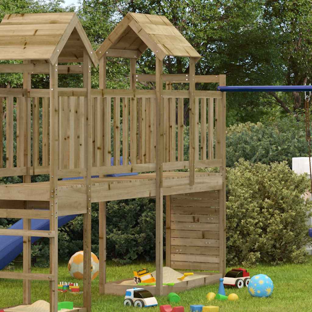 Tour de jeu Vidaxx avec mur d'escalade 53x110x214 cm bois de pin imprégné
