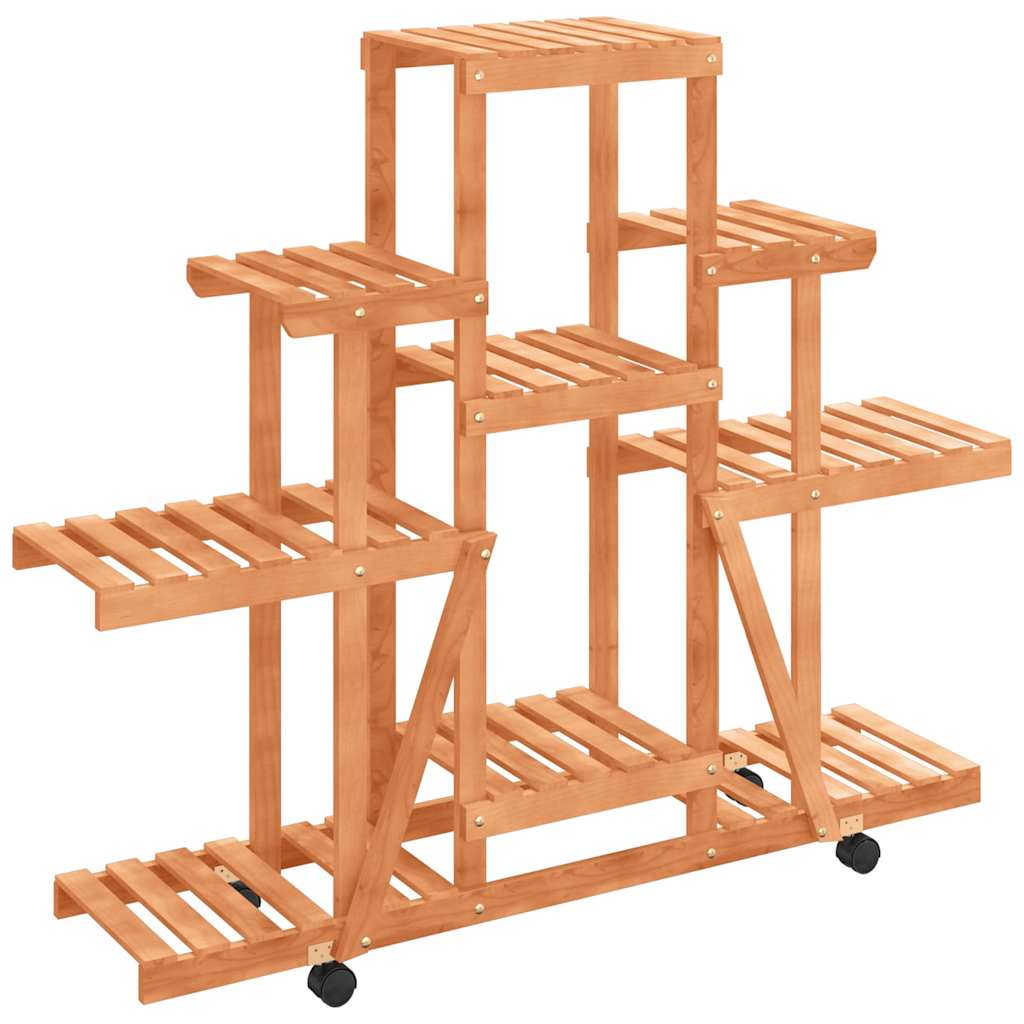 Vidaxx support pour plantes à roulettes 110x25x101 cm en bois de pin massif