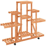 Vidaxx support pour plantes à roulettes 110x25x101 cm en bois de pin massif