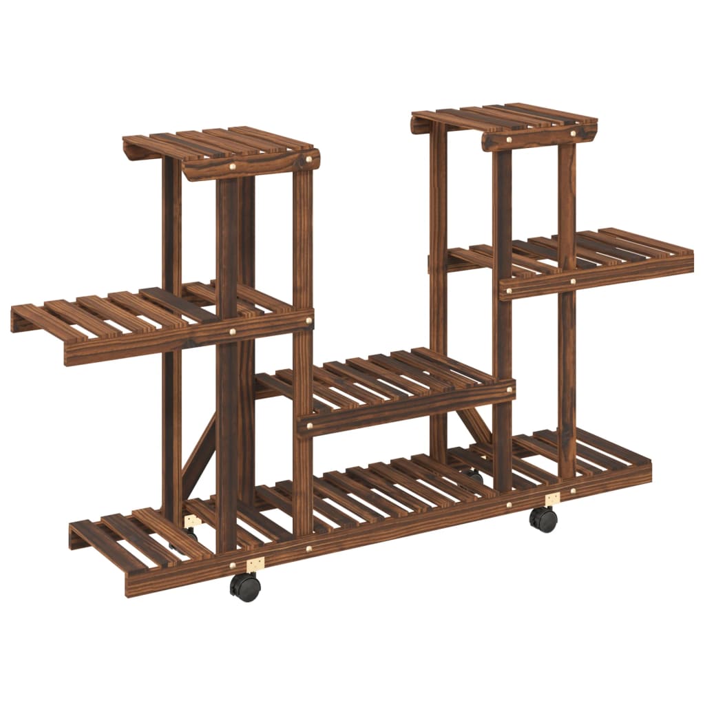 Vidaxx support pour plantes à roulettes 110x25x78 cm en bois de pin massif