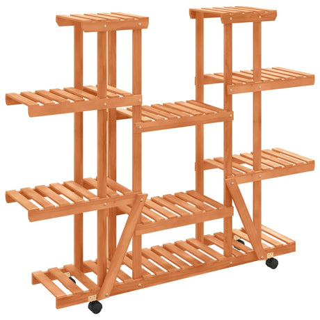 Vidaxx support pour plantes à roulettes 110x25x115 cm en bois de pin massif