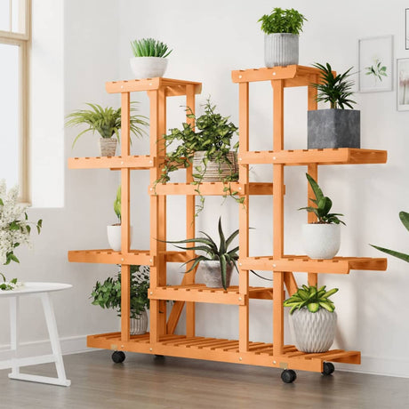 Vidaxx support pour plantes à roulettes 110x25x115 cm en bois de pin massif