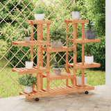Vidaxx support pour plantes à roulettes 110x25x115 cm en bois de pin massif