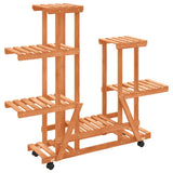 Vidaxx support pour plantes à roulettes 95x25x101 cm en bois de pin massif