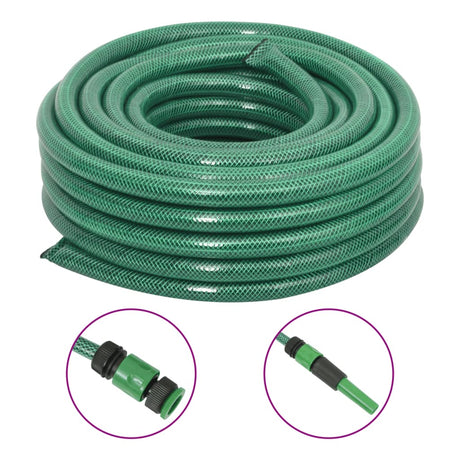 Vidaxl tuyau d'arrosage avec kit de raccord 0,75'' 50 m PVC vert