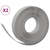 VidaXL Bordure de jardin 2 pcs 10 m 10 cm polyéthylène gris