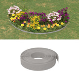 VidaXL Bordure de jardin 5 pcs 10 m 10 cm polyéthylène gris