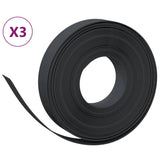 VidaXL Bordure de jardin 3 pcs 10 m 10 cm polyéthylène noir