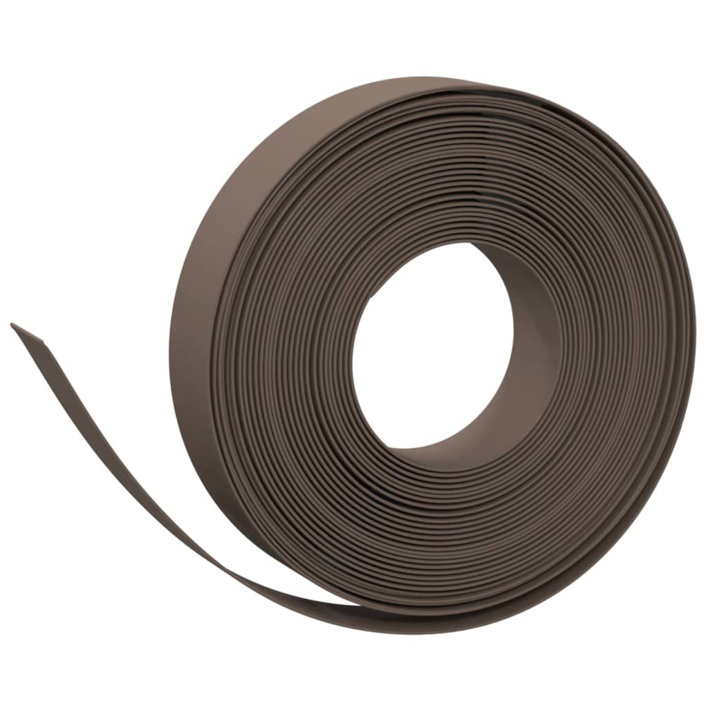VidaXL Bordure de jardin 3 pcs 10 m 10 cm polyéthylène marron