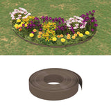 VidaXL Bordure de jardin 5 pcs 10 m 10 cm polyéthylène marron