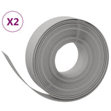 VidaXL Bordure de jardin 2 pcs 10 m 15 cm polyéthylène gris