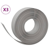 VidaXL Bordure de jardin 3 pcs 10 m 15 cm polyéthylène gris