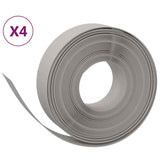 VidaXL Bordure de jardin 4 pcs 10 m 15 cm polyéthylène gris