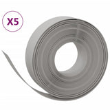 VidaXL Bordure de jardin 5 pcs 10 m 15 cm polyéthylène gris