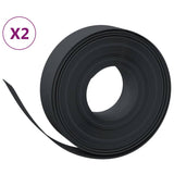 VidaXL Bordure de jardin 2 pcs 10 m 15 cm polyéthylène noir