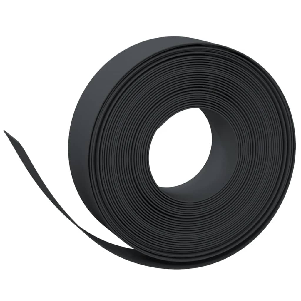 VidaXL Bordure de jardin 5 pcs 10 m 15 cm polyéthylène noir