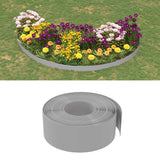 Bordes de jardín Vidaxl 3 st 10 m 20 cm de polietileno gris