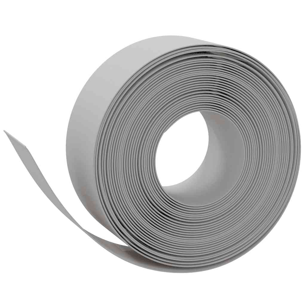 VidaXL Bordure de jardin 5 pcs 10 m 20 cm polyéthylène gris