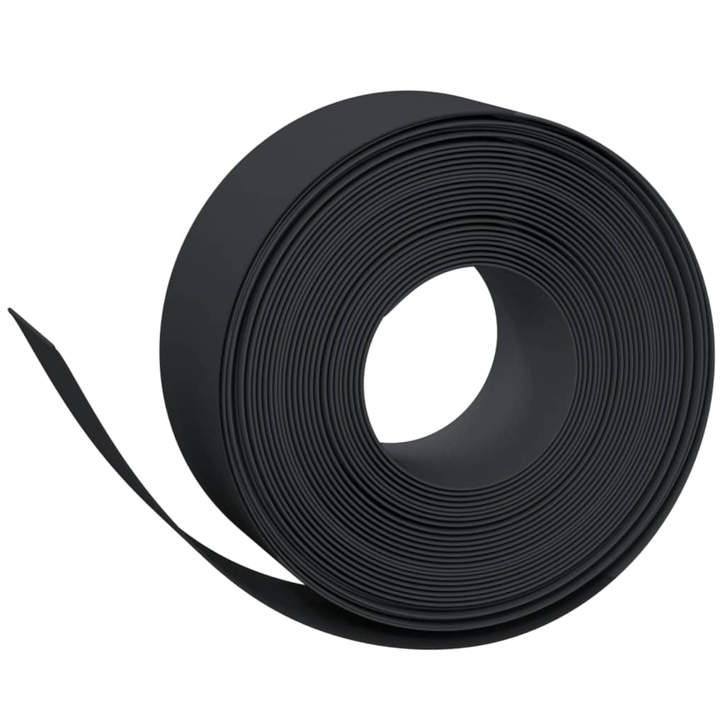 VidaXL Bordure de jardin 5 pcs 10 m 20 cm polyéthylène noir