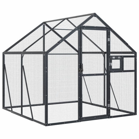 VidaXL Volière 1,79x2x1,85 m aluminium anthracite