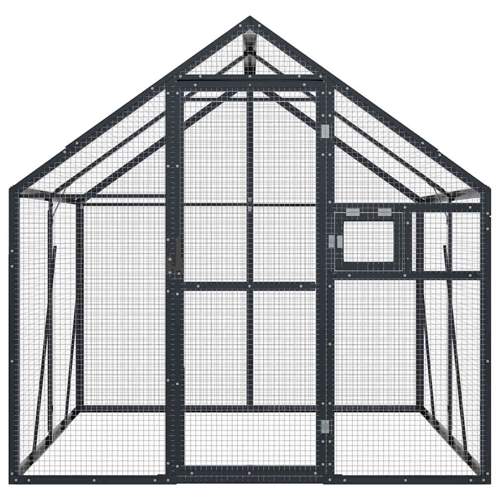 VidaXL Volière 1,79x2x1,85 m aluminium anthracite