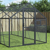 Vidaxl Aviary 1.79x4x1.85 M aluminium Antracitt -farget