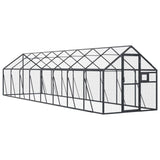 Vidaxl Aviary 1.79x8x1.85 M aluminium Antracitt -farget