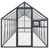 Vidaxl Aviary 1.79x8x1.85 M aluminium Antracitt -farget