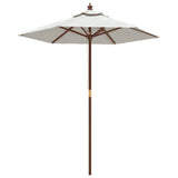 Parasol Vidaxl avec poteau en bois 196x231 cm couleur sable