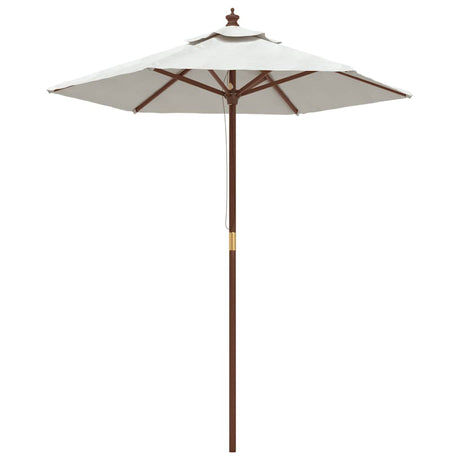 Parasol Vidaxl avec poteau en bois 196x231 cm couleur sable