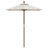 Parasol Vidaxl avec poteau en bois 196x231 cm couleur sable
