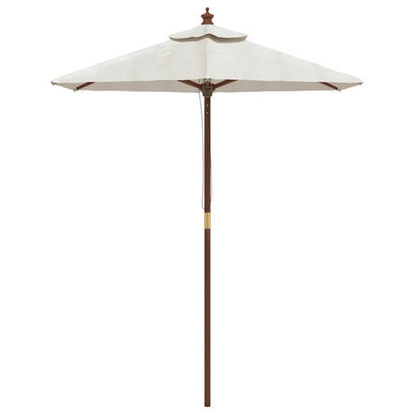 Parasol Vidaxl avec poteau en bois 196x231 cm couleur sable