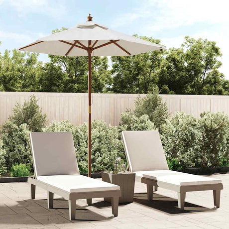 Parasol Vidaxl avec poteau en bois 196x231 cm couleur sable