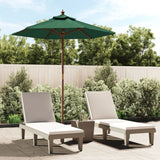 VidaXL Parasol avec poteau en bois 196x231 cm vert