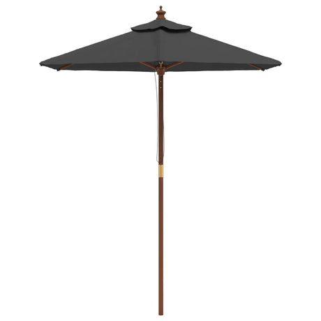 Parasol Vidaxl avec mât en bois 196x231 cm anthracite
