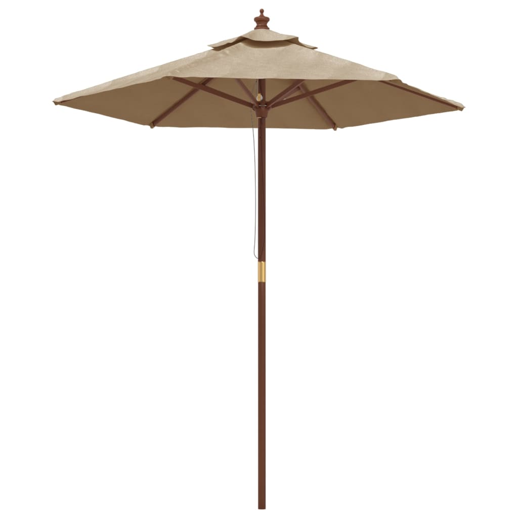 Parasol Vidaxx avec mât en bois 196x231 cm taupe