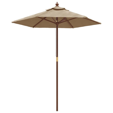 Parasol Vidaxx avec mât en bois 196x231 cm taupe