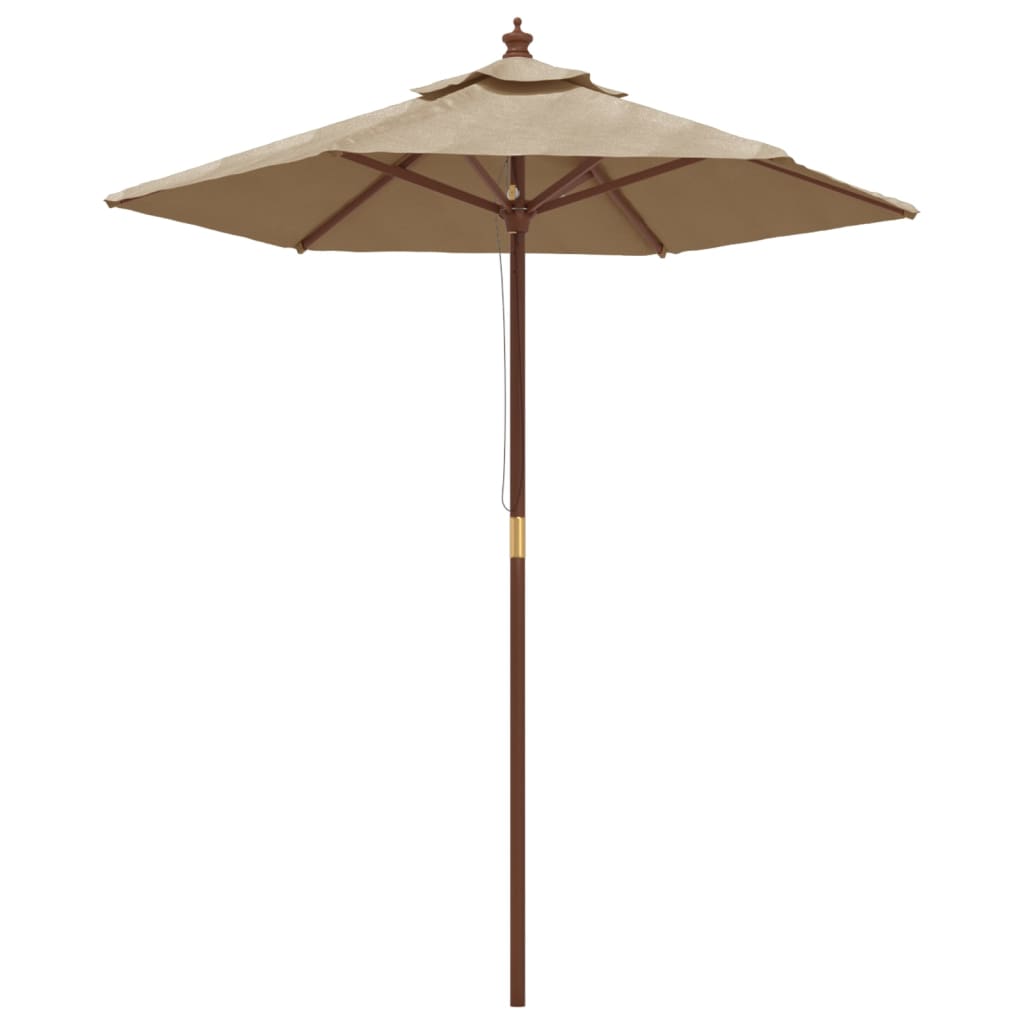 Vidaxl Parasol con poste de madera 196x231 cm Tope