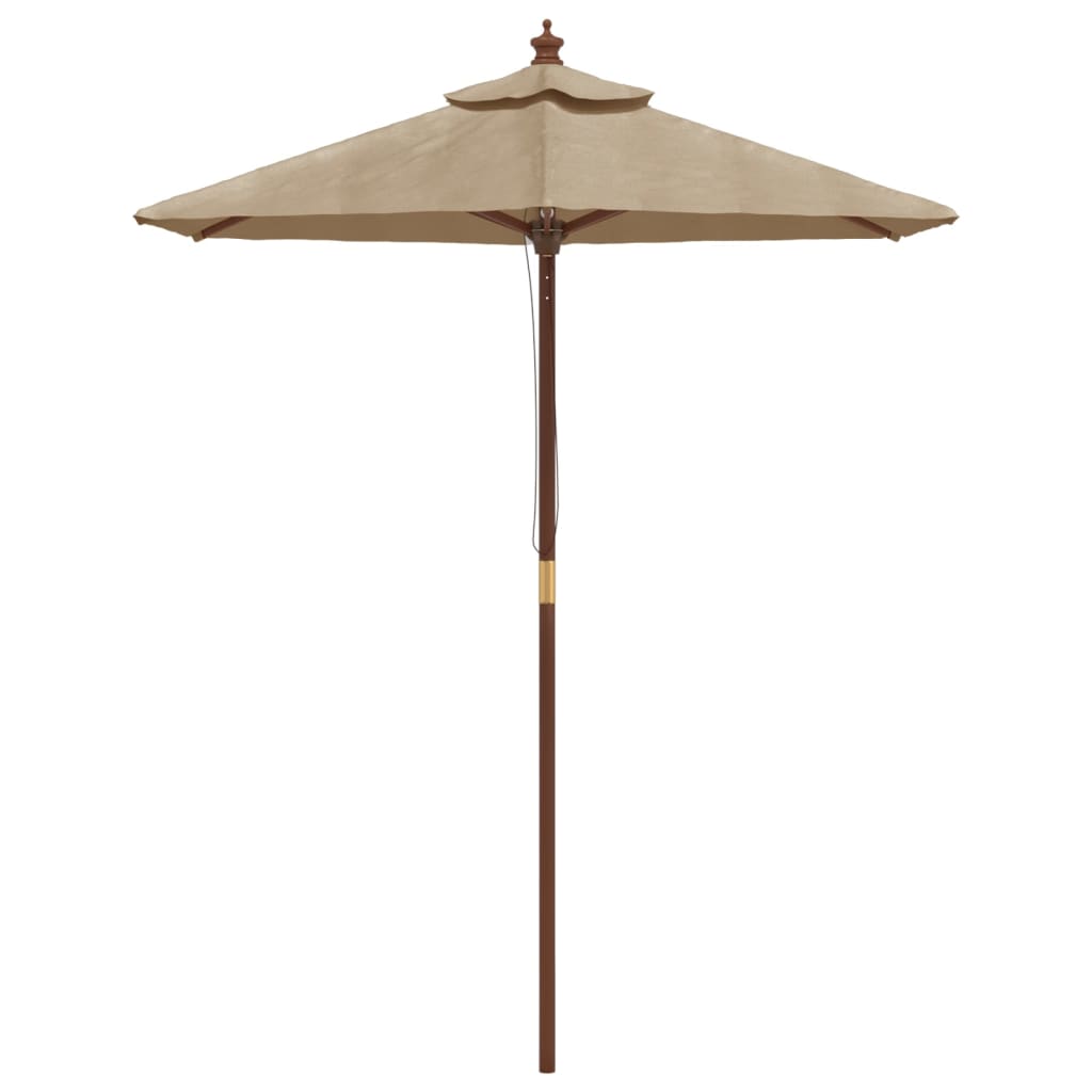 Parasol Vidaxx avec mât en bois 196x231 cm taupe