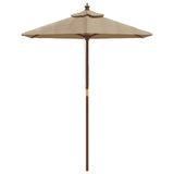 Parasol Vidaxx avec mât en bois 196x231 cm taupe