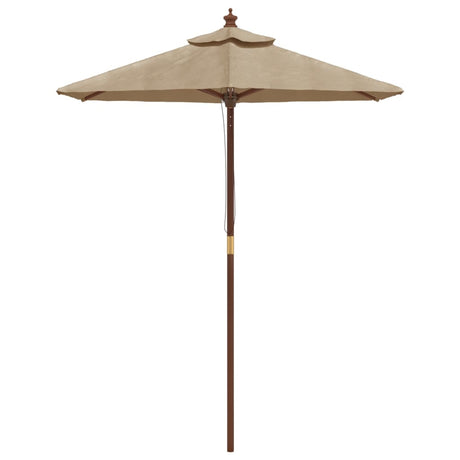 Parasol Vidaxx avec mât en bois 196x231 cm taupe