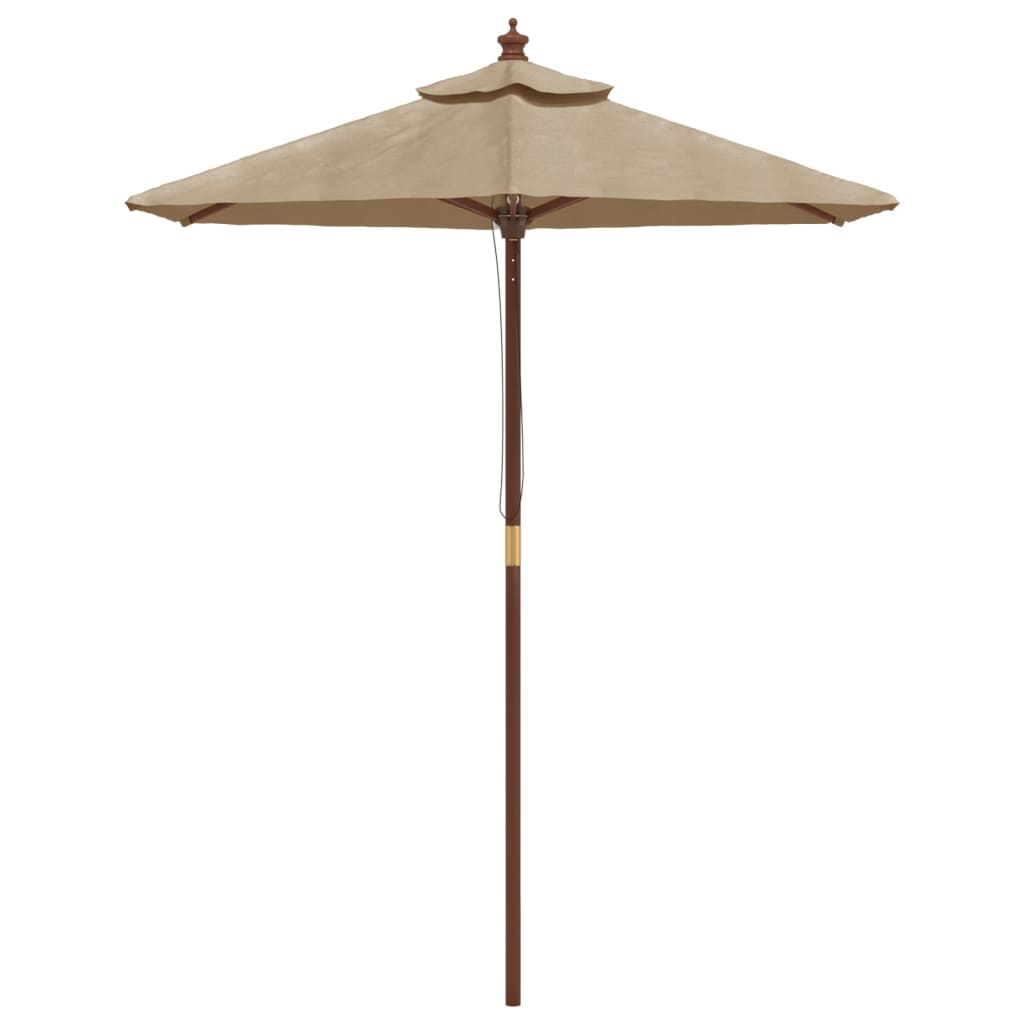 Vidaxl Parasol con poste de madera 196x231 cm Tope