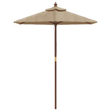 Vidaxl Parasol con poste de madera 196x231 cm Tope