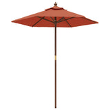 Vidaxl Parasol con poste de madera 196x231 cm Terracotta -Coled