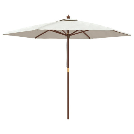Parasol Vidaxx avec mât en bois 299x240 cm couleur sable