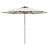 Parasol Vidaxx avec mât en bois 299x240 cm couleur sable
