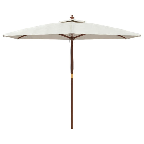 Parasol Vidaxx avec mât en bois 299x240 cm couleur sable