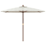 Parasol Vidaxx avec mât en bois 299x240 cm couleur sable