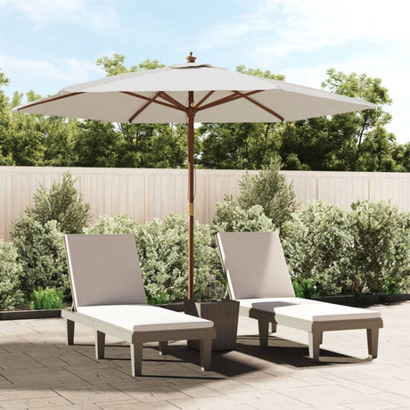 Parasol Vidaxx avec mât en bois 299x240 cm couleur sable
